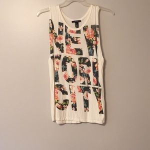 Floral letter NYC muscle tank